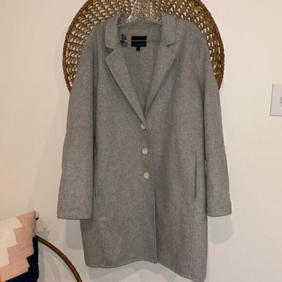 Banana Republic woman’s gray wool coat size XXLARGE - Picture 1 of 8